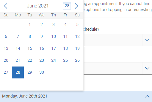 Select the date