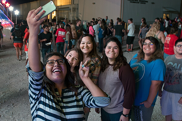 Group of students taking a selfie
