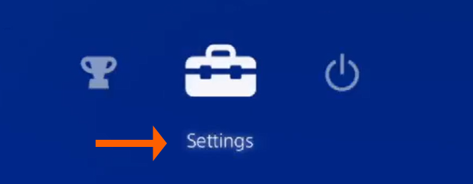 PS4 Navigate to Settings