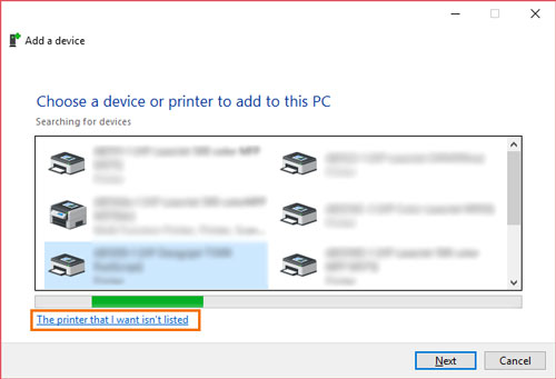 Printer Not Listed