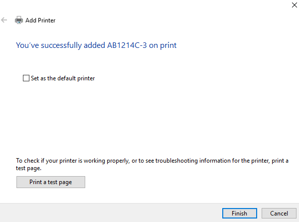 Printer added