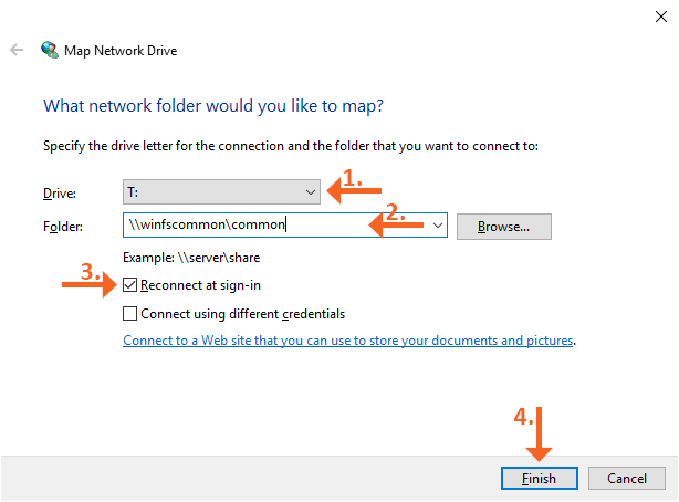 3.Map T Drive Finish