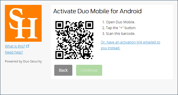 Activate Duo Mobile