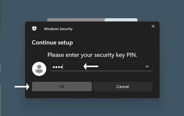 Duo_Enter PIN Select OK