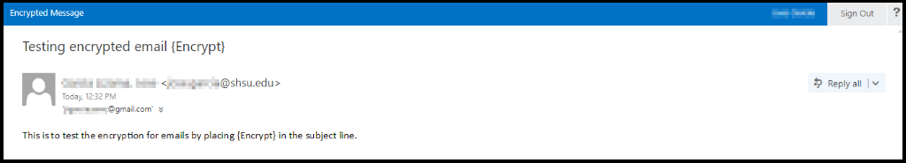 Testing Encrypted Email
