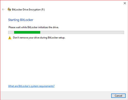 Bitlocker Initializing