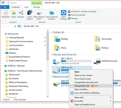 Manage Bitlocker