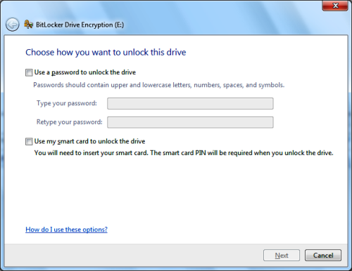 Create BitLocker password