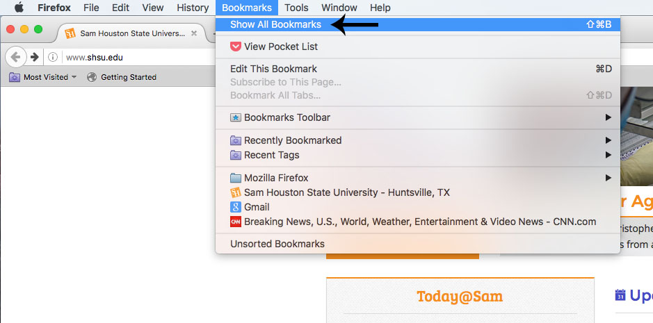 Mac Firefox Bookmarks