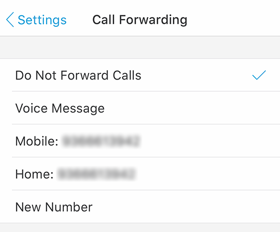 Call Forwarding Options