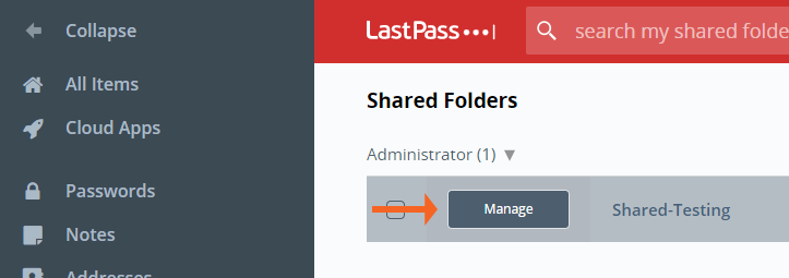 Shared Folder Manage