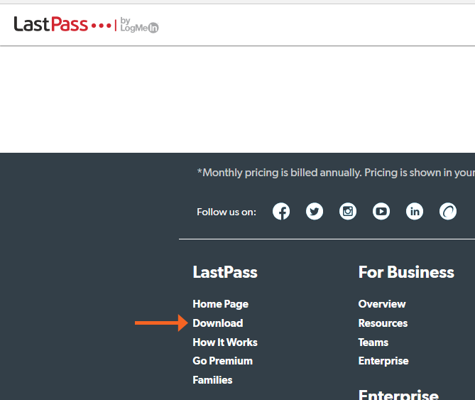 Edge LastPass Home Page Download