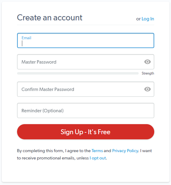LastPass Sign Up Its Free
