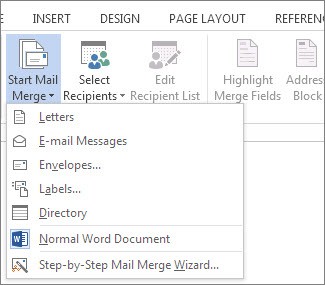 Start Mail Merge