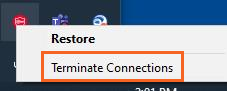 Terminate-Restore-Connection