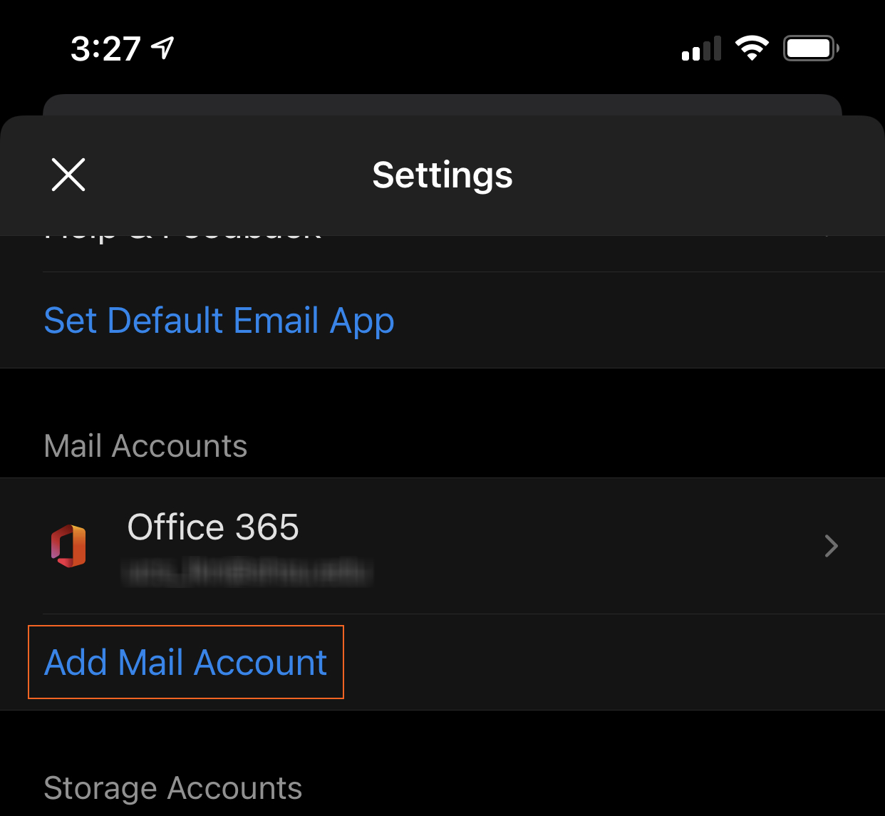 O365 Email: iOS Outlook
