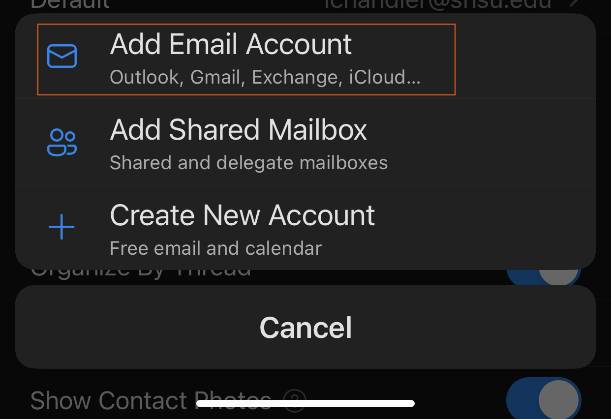 Add Email Account