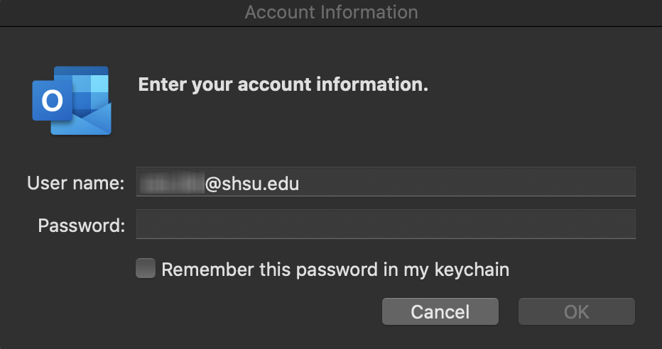 password prompt