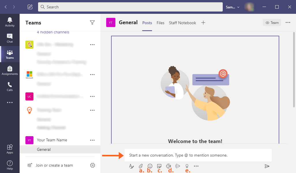 Microsoft Teams: Creating a Post