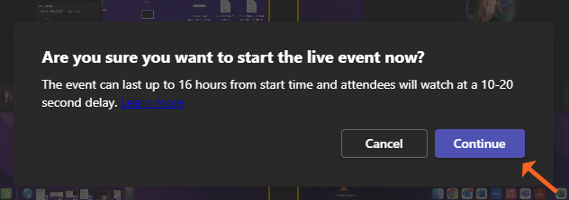 Confirm to go Live