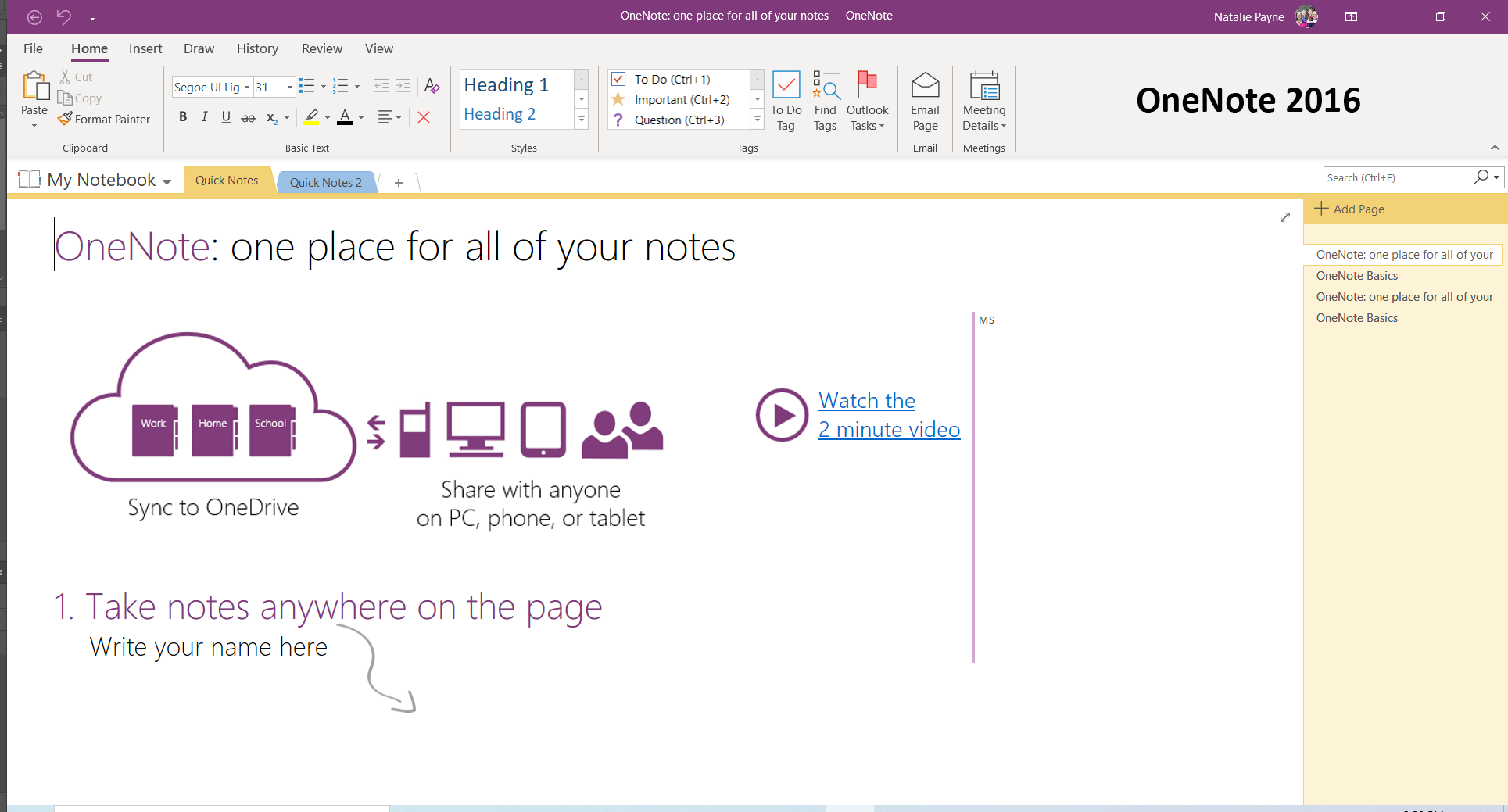 OneNote 2016