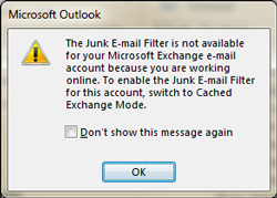 JunkEmailFilterNotWorking