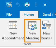 RibbonNewMeeting