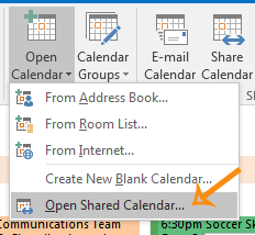 RibbonOpenSharedCalendar