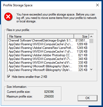 Storage Space Utility screen shot