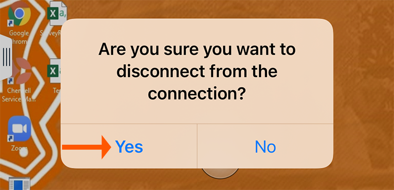 Confirm Disconnect