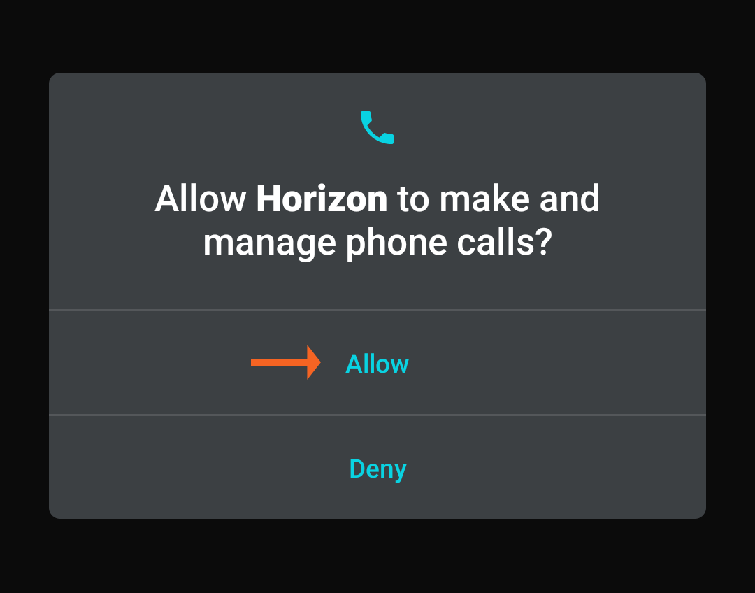 2.Android Allow Calls