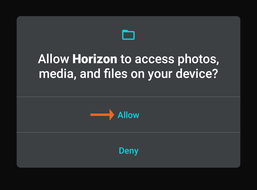 3.Android Allow Access to Files