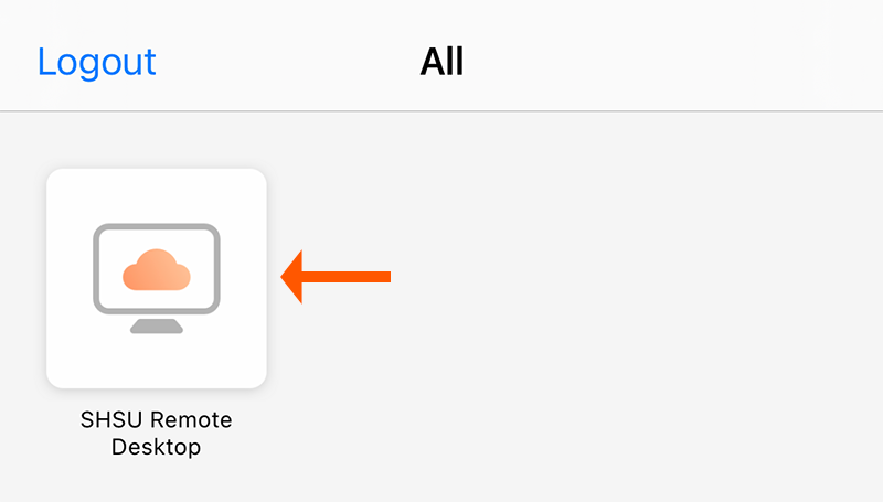 Select SHSU Remote Desktop