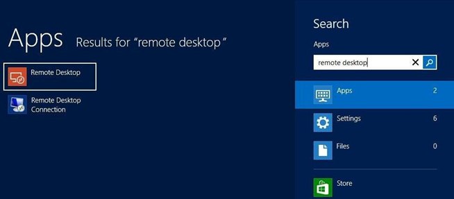 Windows 8 Search RDC
