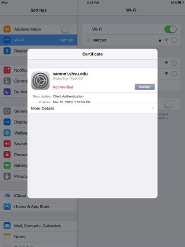Accept Cert