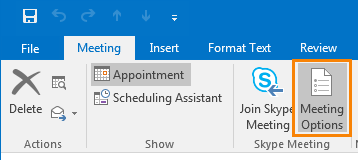 OutlookSkypeMeetingOptions