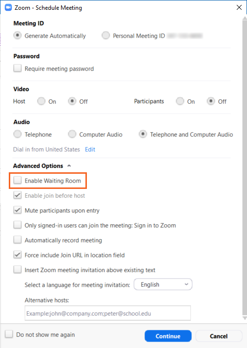 Outlook Enable Waiting Room