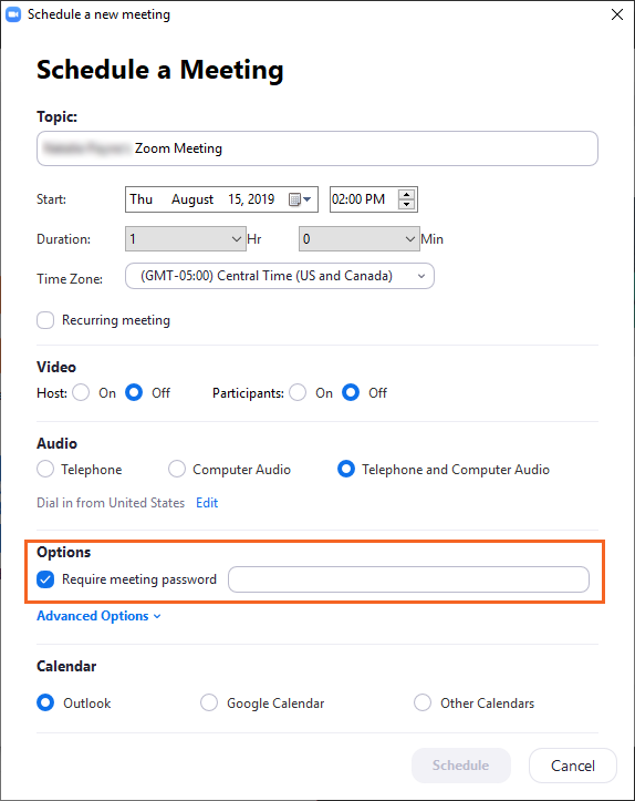 zoom new password requirement when entering meeting id