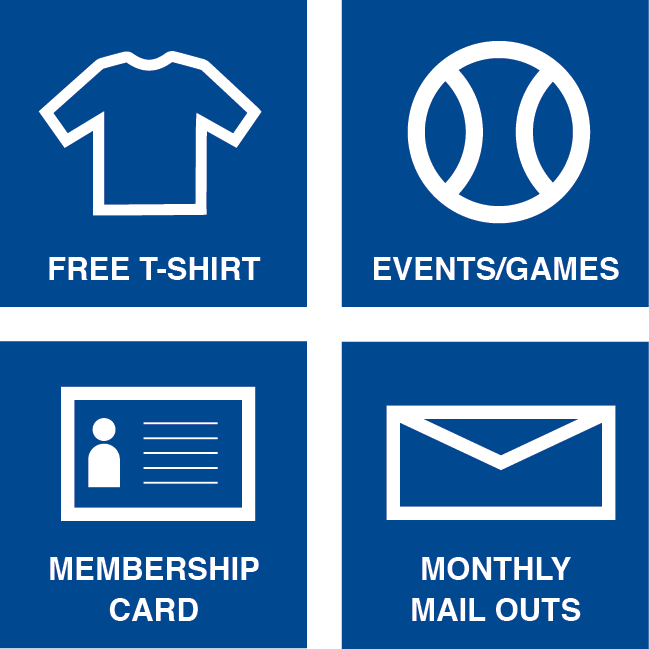 Free T-Shirt, Events/Games, Membership Card, Monthly Mail Outs