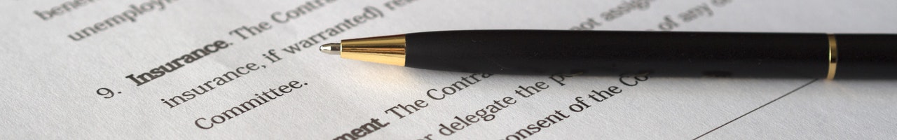 Pen and contract banner