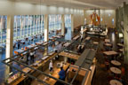 Interior picture of workstations in new dining facility