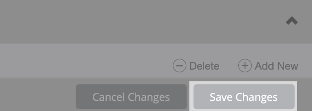 gray save changes button with white text