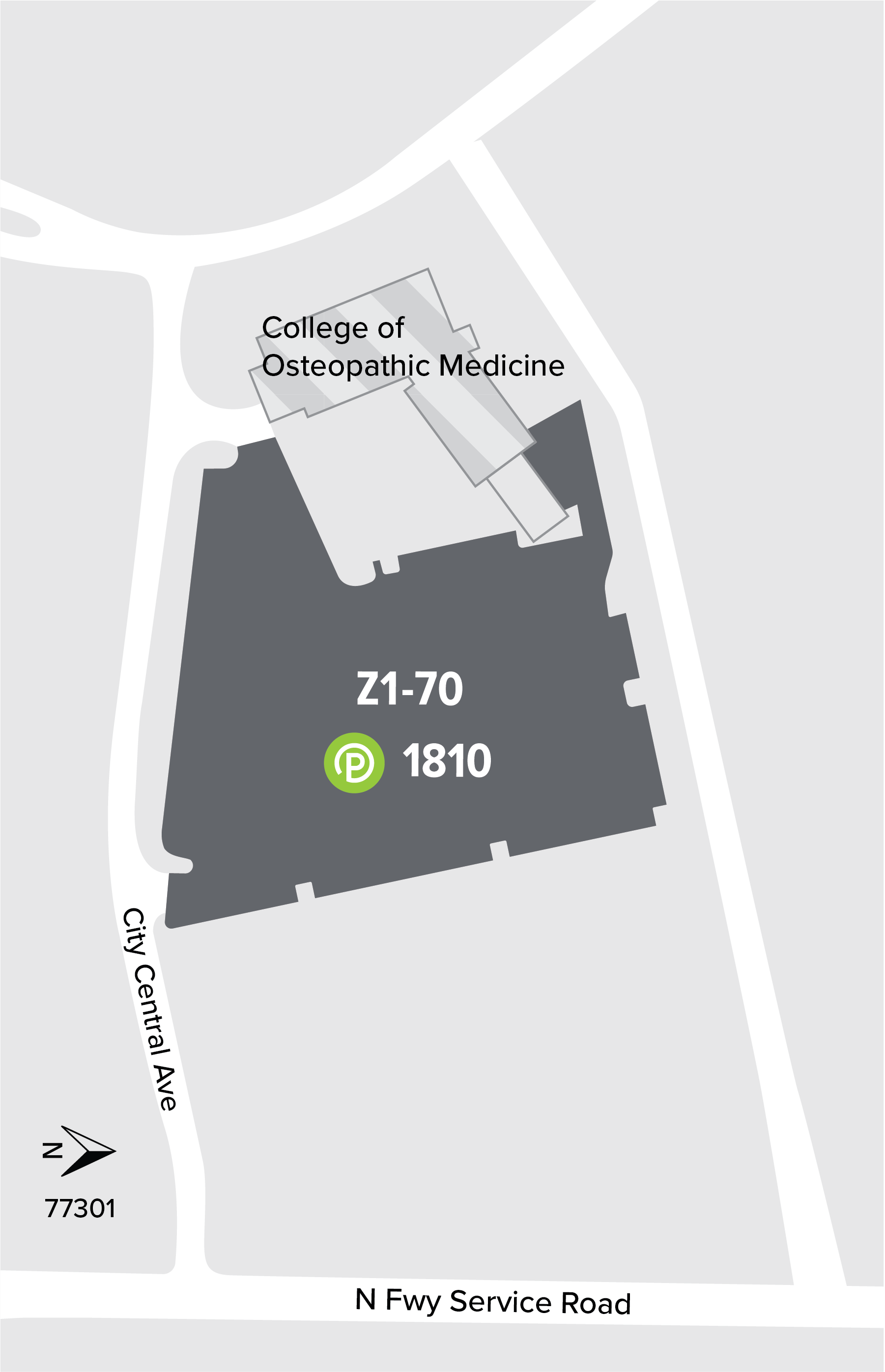 College of Osteopathic Medicine map