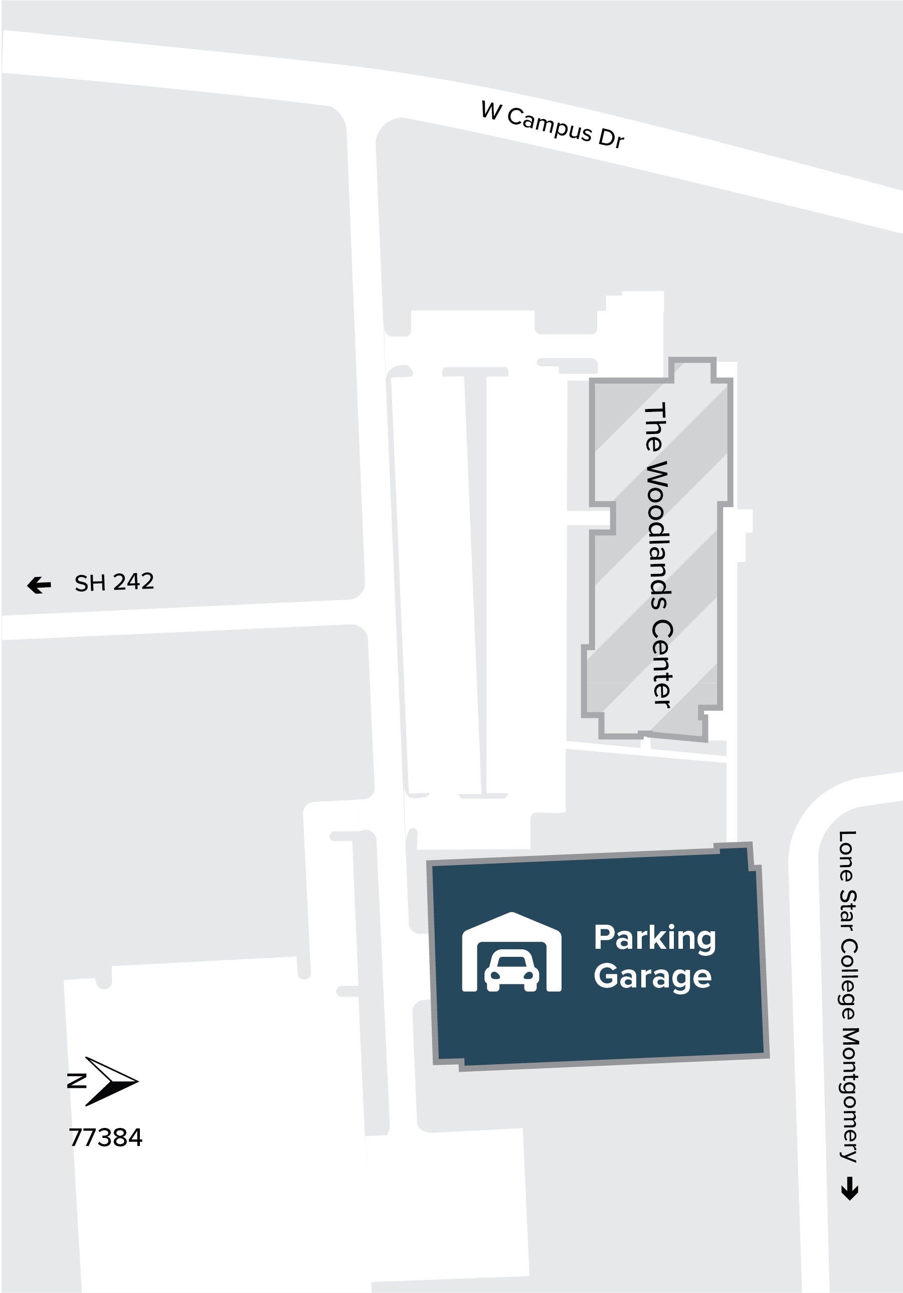 The Woodlands Center map