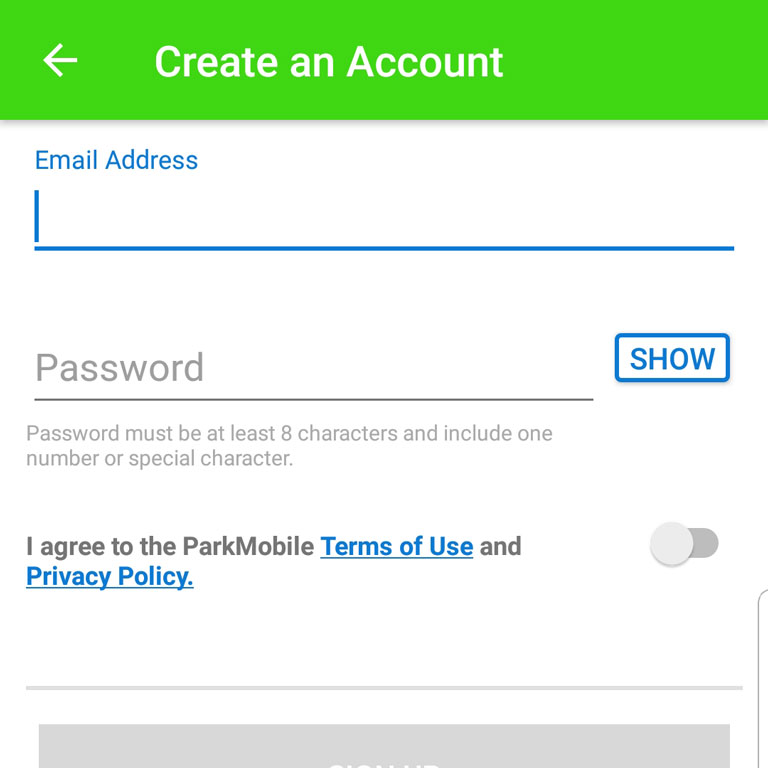 create an account