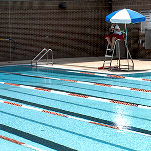 rsc pool with lifeguard sitting in station