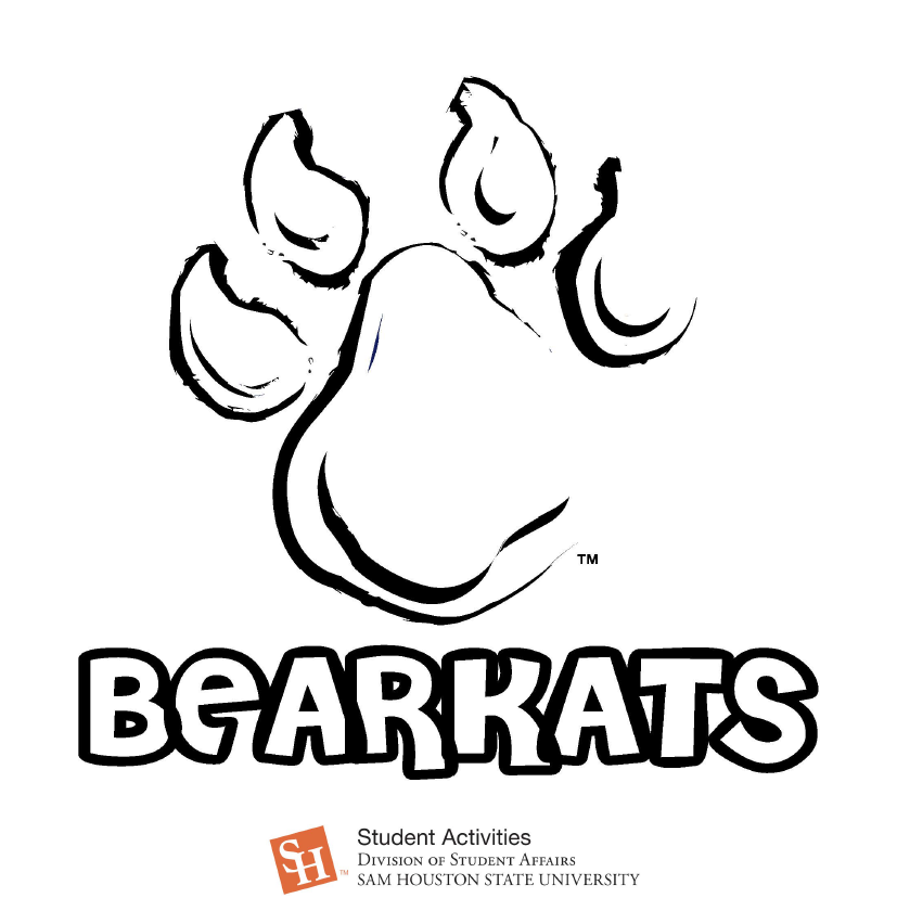Bearkat Paw Coloring Sheet
