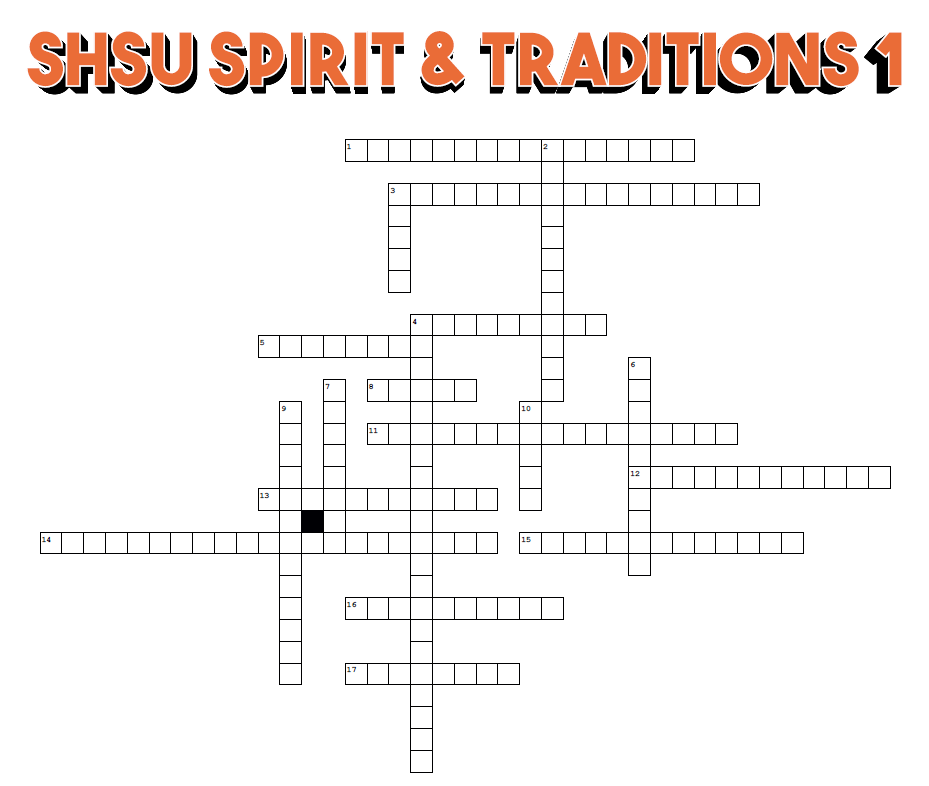 SHSU Spirit and Traditions Crossword #1