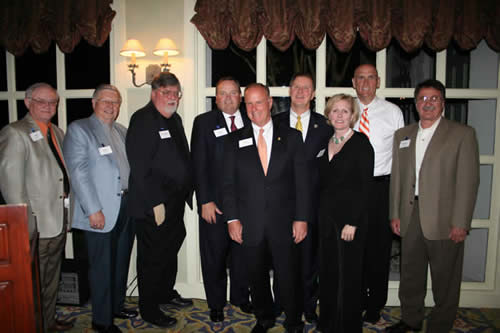 Dr. Gaertner with hosts of the Bentwater, Montgomery County Capital Campaign Dinner