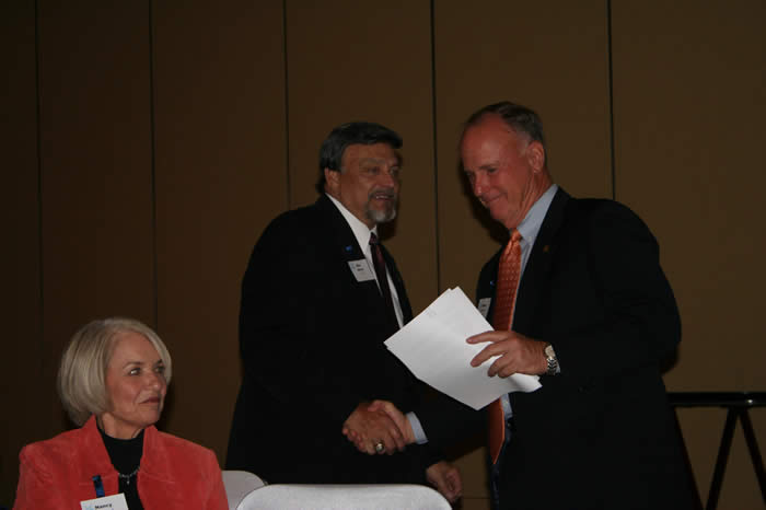 Campaign Chair Ron Mafrige and President Gaertner